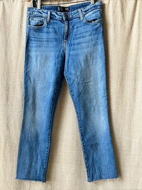 Kut from the Kloth Catherine boyfriend jeans super nice raw hem 10